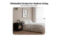 Italian design Single-Drawer End Table with Open Shelf Minimalist Design Nightstand Clean Lines Bedside Cabinet Sturdy Construction for Homeowners, Adults, Students, Guest Room
