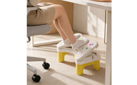Molded Under-Desk Footstool Easy to Clean Ergonomic Footrest Low-Height Footstool with Textured Surface Long-Lasting for Office Workers