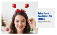 Colorful Light Ball Headband, Disco Party, Sparkling Hair Accessory, Vintage Design, Christmas
