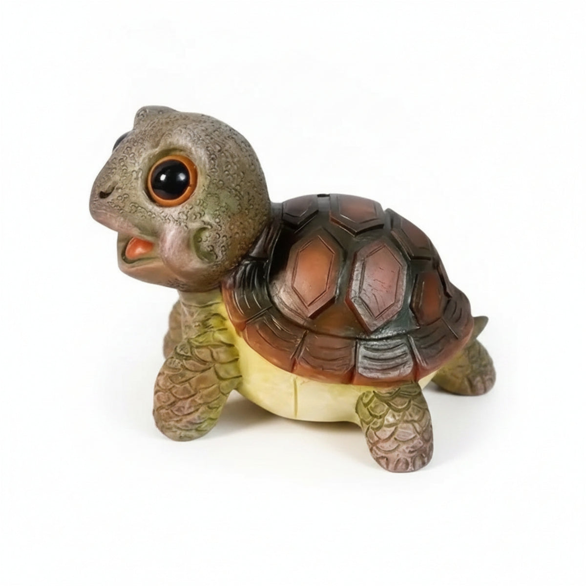 Oversized Eyes Resin Turtle Figurine Compact Cute Turtle Figurine Decorative Display Piece Miniature for Garden