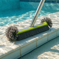 Heavy-Duty Pool Wall Brush Dense Bristles Pool Wall Scrubber for Pond, Bathroom, Thermal Spring