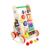 Multifunction Baby Push Toy with Activity Board Interactive Baby Push Toy with Activity Panel Educational Push Toy Sensory for Toddlers, Babies, Infants, Playroom, Nursery