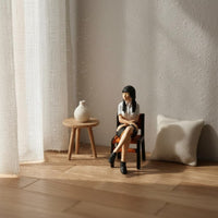 1/64 Seated Woman Figurine Detailed Finish Mini Sitting Lady Statue Realistic Details Tiny Seated Female Figure for Collectors, Diorama