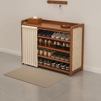 Space-Saving Multi-Tier Shoe Rack Minimalist Design Vertical Shoe Cabinet Dustproof Entryway Furniture Easy Assembly for Hallway, Apartment, Closet