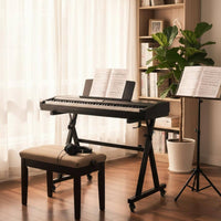 Z-type Keyboard Stand Simple Setup Heavy Duty Piano Stand Anti-Skid Foam Pads Musical Instrument Accessory for Instrumentalists, Pianists