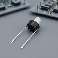 6 X 6 X 5 Mm Switch Black Body Through-Hole Tactile Switch Electronic Part White Actuator Copper Alloy for Musical Instruments