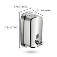 Wall-Mounted Soap Dispenser Compact Liquid Soap Dispenser with Window Easy to Refill Commercial for Bathroom, Kitchen