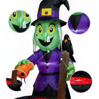 Inflate Inflatable Witch in Pot Outdoor Inflatable Witch and Pot Bright Safe for Yard, Halloween Party