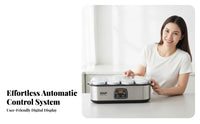 Clear Lid Yogurt Maker Digital Controls Electric Yogurt Maker Touch Buttons Multi-Use Fermenter Black Rim