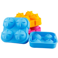 4-Cavity Silicone Ice Ball Mold for Whiskey and Cocktails