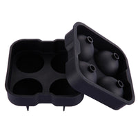 4-Cavity Silicone Ice Ball Mold for Whiskey and Cocktails