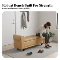 Multi-Functional Tufted Bed End Ottoman timeless Design Storage Bench Easy to Clean Upholstered Seat for Decor lovers, Decorators, Entryway, Bedroom, Walk-in Closet, Living Room