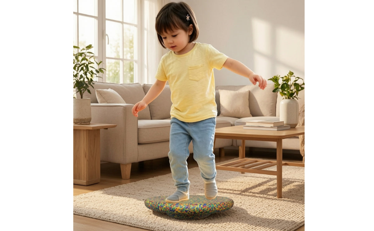 Textured Sensory Balance Board Anti-Slip Balance Coach Sturdy Stepping Stone Sturdy for Preschool