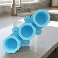 Soft Drinks Silicone Ice Cube Tray with 3 Cavities, Food-Grade Diamond Shape for Whisky Cocktails, Fast-Freezing 80ml Capacity, Heat-Resistant