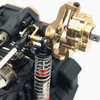 Front C-Shaped Hub Carrier and Steering Block Kit CNC Machined Brass Steering Joint Axle Cover Cover Set Performance Upgrade Brass Front Axle Housing