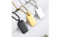 Mirror Finish Dog Tag Necklace Resistant Dog Tag Necklace Gift Ready Fashion Jewelry