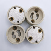 Bulb Holder for GU10 LED Ceramic Lamp, Self-locking GU10 Lamp Holder without Wire, Replacement Part for DIY Lighting, 4 Pack Ceramic Connector