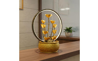 Feng Shui Wealth Water Feature Soothing Sounds Rockery Water Feature Built-in Chinese Design Money Tree Ornament for Living Room, Reception Desk