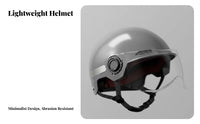 3C Certified Electric Bike Helmet All-Season Motorcycle Half Helmet Shock Resistant for Men, Commuters, Commuting, City Riding