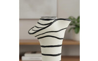 Modern Striped Flower Vase Eye-Catching Design Striped Vase Easy to Match Home Decor for TV Cabinet