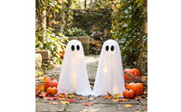 2 Pieces White Ghost Decoration with Draped Body Lightweight Material Ghost Fall Compact for Patio