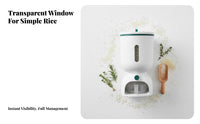 Single-Press Dispensing Automatic Rice Dispenser Large Capacity Press-Button Rice Bin Airtight Seal for Countertop