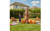 Spooky Inflatable Tree with Ghost and Pumpkins Large Halloween Inflatable Dead Tree Inflatable Decoration Scary for Homeowners