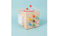 Wooden Cube Toy with Mallets Hands-on Bell Toy with Mallets Musical for Playroom
