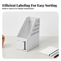 foldable upright document Holder Large Capacity Foldable periodical document Space Saving Desktop Organizer Easy Assembly for Students, Home Users, educators, Study Room, storage shelf, Classroom, Library