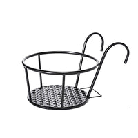 European Style Wrought Iron Hanging Railing Planter for Balcony & Windowsill
