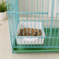 Bird Bath, For Parakeets, Small Birds, 13x11x3.5cm, Hanging Type, For Birdcage Installation, Resin, White, Set of 5