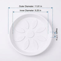 Plant Trays with Leaf Design Drip Tray, Round Plant Saucers for Outdoor Plants, Heavy Duty Pot Stand for Family Gardening Floor Standing Use