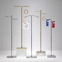Stainless Steel Adjustable Clothing Display Rack for Boutiques and Live Streams