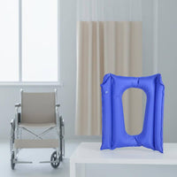 Inflatable Commode Seat Cushion Pressure Relief Toilet Cushion Breathable Inflatable Pad for Elderly, Patients, Hospital Bed