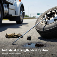 High Leverage Design Heavy Duty Flat Industrial Grade Steel Prying Tool Heat Treated for Truck Drivers, Mechanics, Workshop, Garage