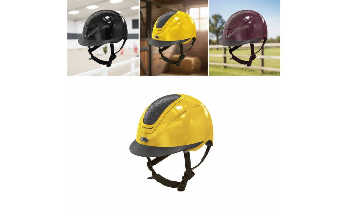 Riding Helmet with Chin Strap Low-Profile Equestrian Helmet with Storage Bag Ventilated for Horse Riders, Equestrians