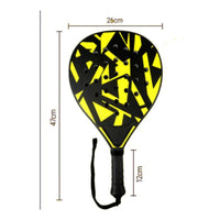 EVA Inner Core Teardrop Padel Racket Slim Frame Padel Racket Wrist Strap Game Gear Soft Foam