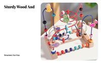 Educational Wooden Bead Maze Toy Develops Fine Movement Skills Wooden Bead Maze Improves Hand-Eye Coordination Toddler Learning Toy & Safe for Toddlers, Infants, Preschoolers, Nursery, Daycare, Playroom, Preschool