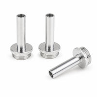 3 Pieces Knurled Base Trumpet Piston Stem Polished Trumpet Valve Stem Silver-Tone Brass Instrument Part Hollow