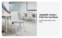 Space-Saving Design Armless Stackable Chair Minimalist Design Armless Stacking Chair Stable Structure Training Room Seat Sturdy Construction for Students, Event Attendees, Facility Managers, Reception Area, School, Auditorium
