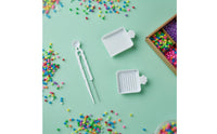 Melt Bead Pen and Tray Set Improves Efficiency Bead Placement Tool Macaron Colors Art Craft Tool for Kids