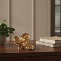 Flower Candle Holder Sculptural Candle Holder with Leaf Aluminum Candelabra for Dining Table, Reception Areas