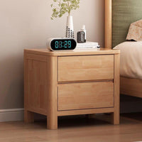 Nordic aesthetic 2-Drawer Nightstand with Lock Modern Design Bedside Table Minimalist Aesthetic Bedroom Furniture space-saving Size for Apartment Dwellers, Homeowners, Securitymindful Individuals, Small Spaces, Home, Dorm Room