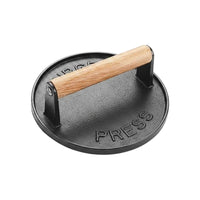 Cast Iron Patty Press  Uncoated   Patty Press Heavy Duty Hamburger Smasher for Barbecue, Griddle