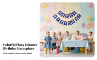 Battery Operated light-emitting diode Birthday Banner long-lasting illuminated Birthday Bunting Crown Design Party Supply Energy Saving for Children, Parents, Family Members, Photo Backdrop, Home Decor