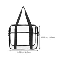 Large Capacity Clear PVC Tote Bag Easy to Clean Waterproof Cosmetic Bag Portable Clear PVC Pouch Lightweight for Women, Swimming, Beach