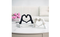 Skeleton Heart Hands Sculpture Gothic Skeleton Statue Love Ornament Figurine Tabletop for Collectors, Home Office