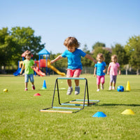 Foldable Folding Agility Ladder Connectable Convertible Training Hurdle Colorful Design Fitness Equipment Carbon Steel Frame for Athletes