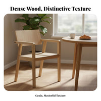 sturdy Wood Frame Woven Seat Wooden Chair Retro Design Cane rear Chair Minimalist design Dining Seating Easy to Assemble for Cafe Owners, Homeowners, Adults, Guesthouse, Kitchen, Living Room, Bedroom
