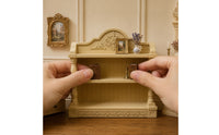 Miniature Display Shelf Vintage Dollhouse Display Shelf Classic Miniature Bookcase for Hobbyists
